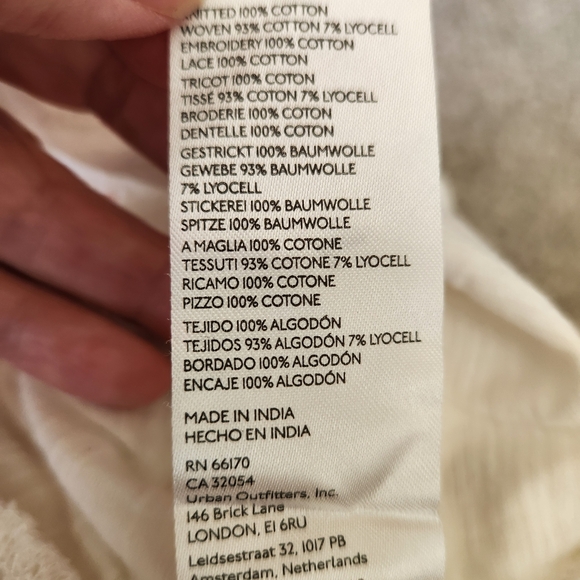 Anthropologie NWT Sustainable Ivory White Lace Sleeveless Top - XS - Picture 7 of 7